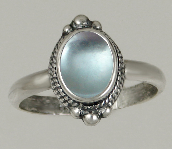 Sterling Silver Gemstone Ring With Blue Topaz Size 8 Sterling Silver Gemstone Ring With Blue Topaz Size 8